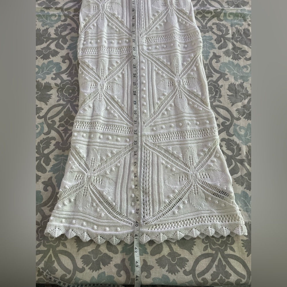 525 America Fauxchet Halter Knit Dress, XS - Picture 7 of 12